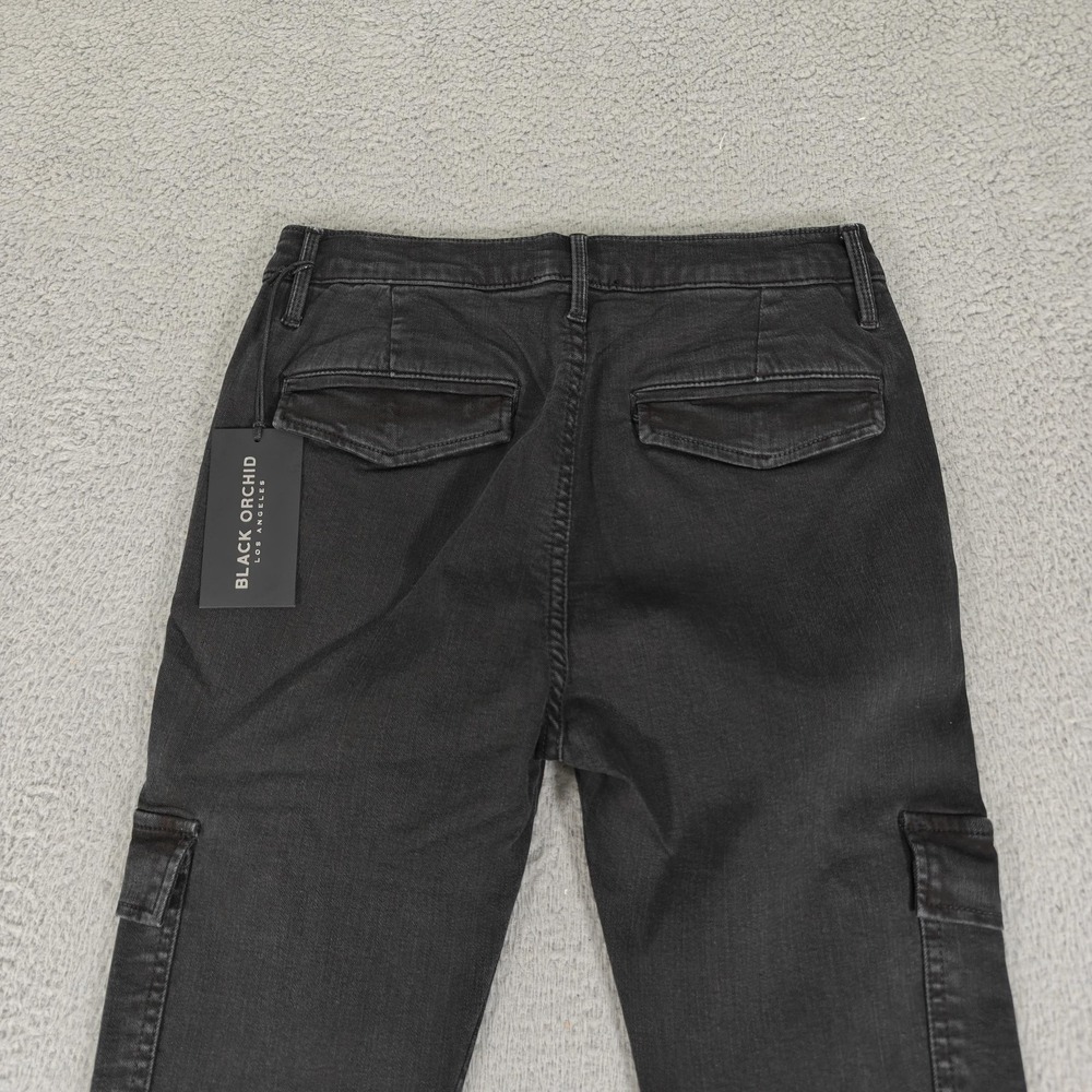 Black Orchid Camille Skinny Jogger Pants Womens 26 Cargo Zipper Hem Vintage Blac - Picture 10 of 15